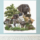 Kleiner Munsterlander Leinwanddruck (Insitu (Holzboden))