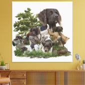 Kleiner Munsterlander Leinwanddruck (Insitu (Wohnzimmer))