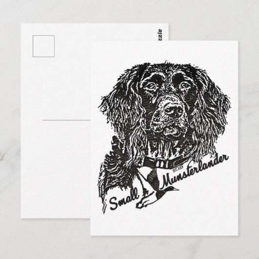 Kleiner Munsterlander (Logo) Postkarte (Vorne/Hinten)