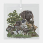 Kleiner Munsterlander Ornament Aus Glas (Vorderseite)