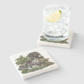 Kleiner Munsterlander Steinuntersetzer (Seitenansicht)