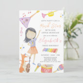 Kleiner Musiker zum Geburtstag Einladung (Stehend Vorderseite)