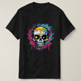 Kleiner Naughty Skull: Graffiti T - Shirt Kunst, D