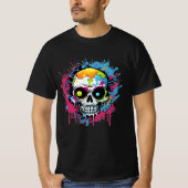 Kleiner Naughty Skull: Graffiti T - Shirt Kunst, D (Vorderseite)