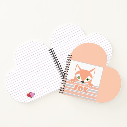 Kleiner, neugieriger Fuchs Notizblock (Innenseite)