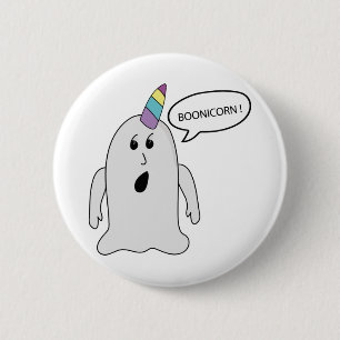 Kleiner Niedlicher Boonicorn Ghost Button