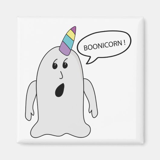 Kleiner Niedlicher Boonicorn Ghost Magnet (Vorne)