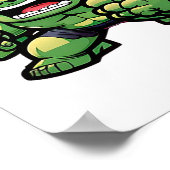 kleiner niedlicher Comic-Buchcharakter im Cartoon- Poster (Ecke)