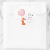 Kleiner niedlicher Fuchs mit Ballonaufkleber Runder Aufkleber (Tasche)