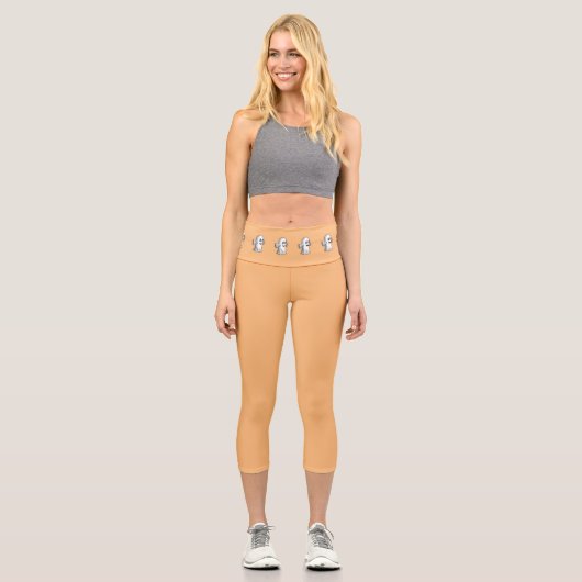 Kleiner Niedlicher Geist Capri Leggings (Vorderseite)