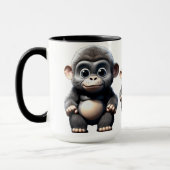 Kleiner Niedlicher Gorilla Tasse (Links)