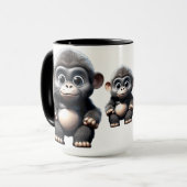 Kleiner Niedlicher Gorilla Tasse (Vorderseite Links)