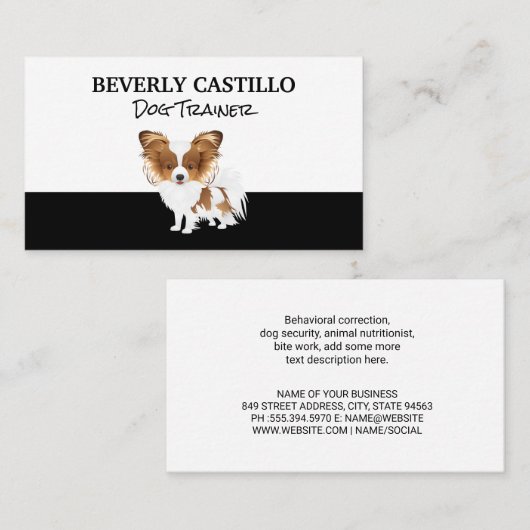 Kleiner Niedlicher Hund Visitenkarte (Vorne/Hinten)