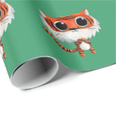 Kleiner niedlicher Tiger Geschenkpapier (Rolleneckpunkt)