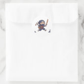 Kleiner Ninja-Aufkleber Runder Aufkleber (Tasche)