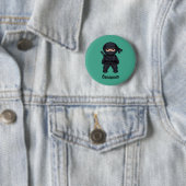 Kleiner Ninja-Krieger auf Grün Button (Beispiel)