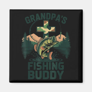 Kleiner Opa Angelkumpel Tarndruck Barsch Fisch Magnet