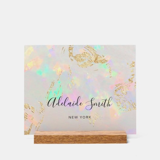 kleiner opaler Hintergrund Acrylschild (Vorderseite)