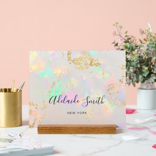 kleiner opaler Hintergrund Acrylschild (Hochzeit)