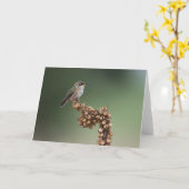 Kleiner Orange Hummingbird Karte (Gelbe Blume)