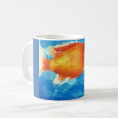 Kleiner orangefarbener Fisch Kaffeetasse (Vorderseite Links)