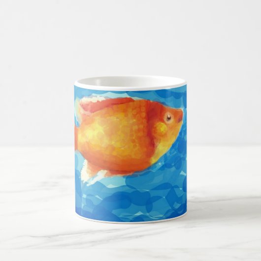 Kleiner orangefarbener Fisch Kaffeetasse (Mittel)