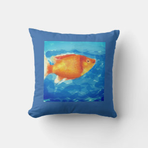 Kleiner orangefarbener Fisch Kissen