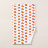 Kleiner Orangenfisch Badhandtuch Set (Handtuch)