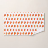 Kleiner Orangenfisch Badhandtuch Set (Handtuch)