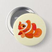 Kleiner Orangenfisch Button (Vorne & Hinten)