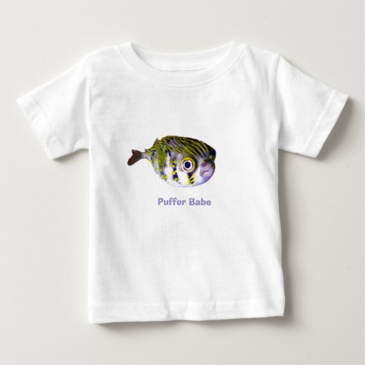 Kleiner Ozean Kreter Puffer Fisch Baby T-shirt (Vorderseite)