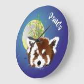 Kleiner Panda, Ailurus fulgens Große Wanduhr (Winkel)