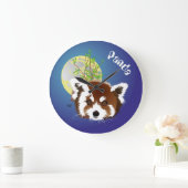 Kleiner Panda, Ailurus fulgens Große Wanduhr (Zuhause)