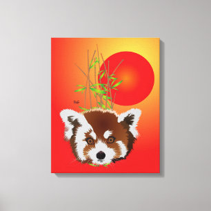 Kleiner Panda (Ailurus fulgens) Keilleinwand Leinwanddruck