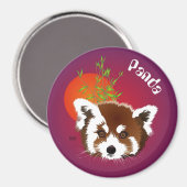 Kleiner Panda (Ailurus fulgens) Magnet (Vorderseite/Rückseite)