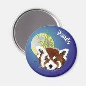 Kleiner Panda (Ailurus fulgens) Magnet (Vorderseite/Rückseite)