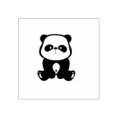 Kleiner Panda-Bär sitzt unten Gummistempel (Prägung)
