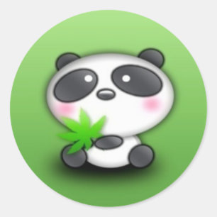 Kleiner Panda CUB Runder Aufkleber