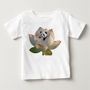Kleiner Panda klettert im kristallinen Bambuswald Baby T-shirt