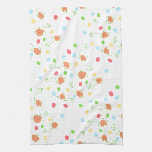 Kleiner Peach Geschirrtuch (Vertikal)