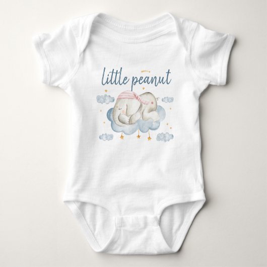 Kleiner Peanut-Schlafanzug Elephant Baby Bodysuit Baby Strampler (Vorderseite)