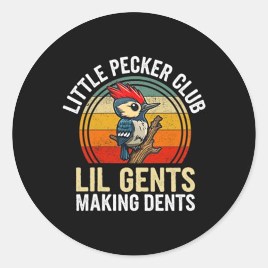 Kleiner Pecker Club Lil Gents Funny Runder Aufkleber (Vorderseite)