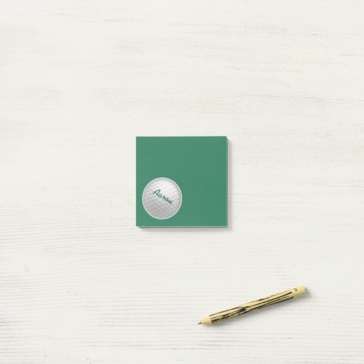 Kleiner Personalisierter Golfball Post It Notes Gi Post-it Klebezettel (Auf Schreibtisch)