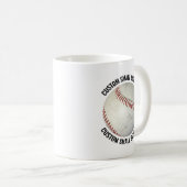 Kleiner personalisierter Text Baseball 325 ml Cust Kaffeetasse (VorderseiteRechts)