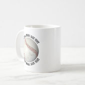 Kleiner personalisierter Text Baseball 325 ml Cust Kaffeetasse (Vorderseite Links)