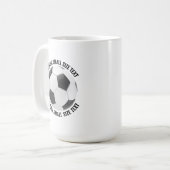 Kleiner personalisierter Textfußball 425g, individ Kaffeetasse (Vorderseite Links)