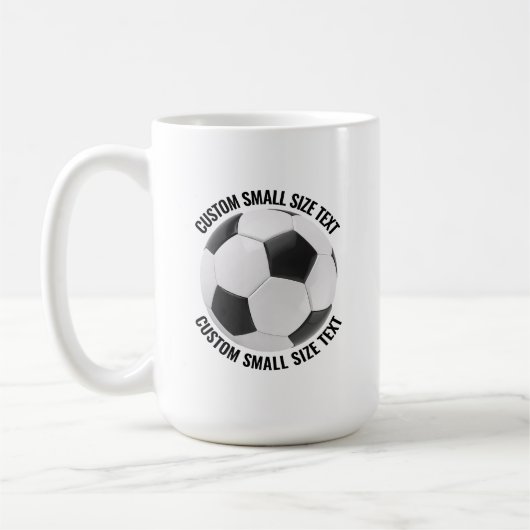 Kleiner personalisierter Textfußball 425g, individ Kaffeetasse (Links)