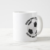 Kleiner personalisierter Textfußball Custom Jumbo-Tasse (Vorderseite Rechts)