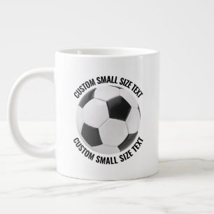 Kleiner personalisierter Textfußball Custom Jumbo-Tasse
