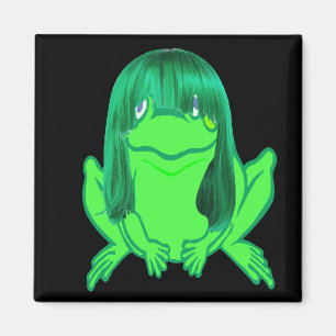 kleiner Perückemagnet des grünen Frosches w/gree Magnet